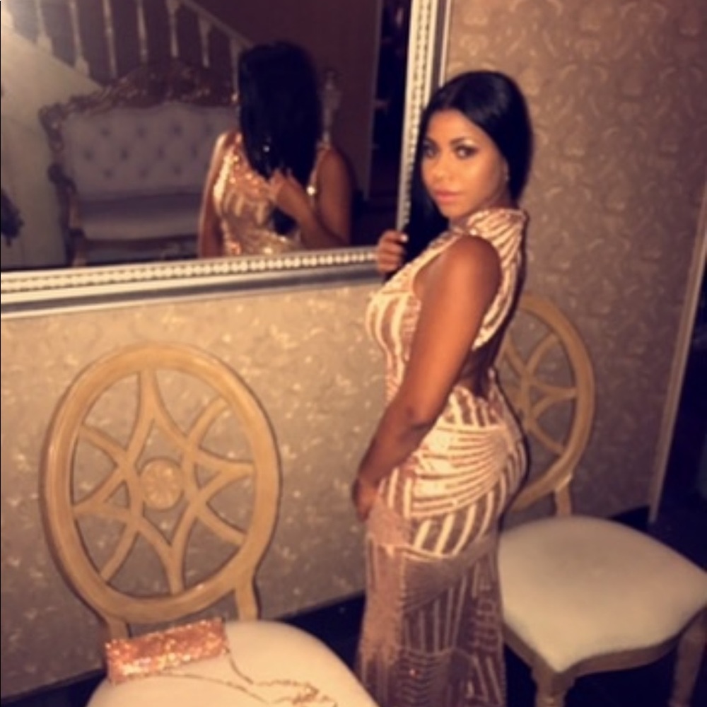 Hot Miami Styles Long Sequins Gown